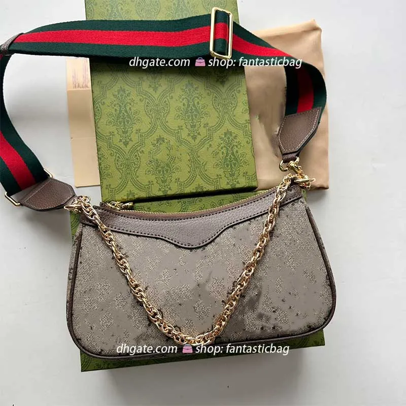 Luxurys Ophidia handväska underarmsäck axelväskor kvinnors designer väska hobo afrodite halvmåne lyxdesigner kvinnor brev kedja handväska