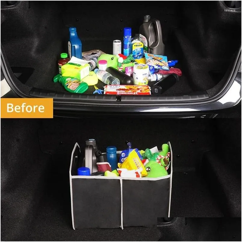 Bilarrangör Youth Trunk Storage Foldbar High Capacity Box For Cars Drop Delivery Automobiles Motorcyklar Interiör Tillbehör Stowi Otacd