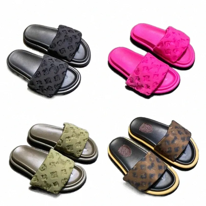 designers Pool Pillow Mules Women Sandals Sunset Flat Comfort Mules Padded Frt Strap Slippers Soft Fiable Easy to wear Style Slides With box W4NG#