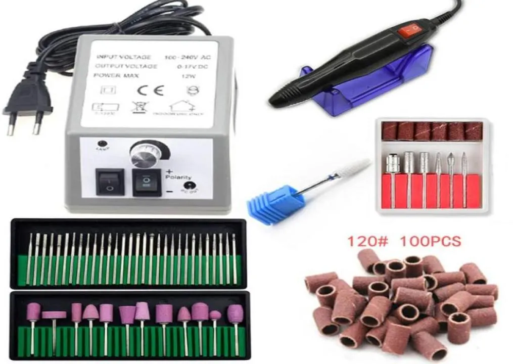 Nail Drill Accessories Electric Machine Manicure Professional Master 20000RPM Art File Ceramic Bits Tools3618455