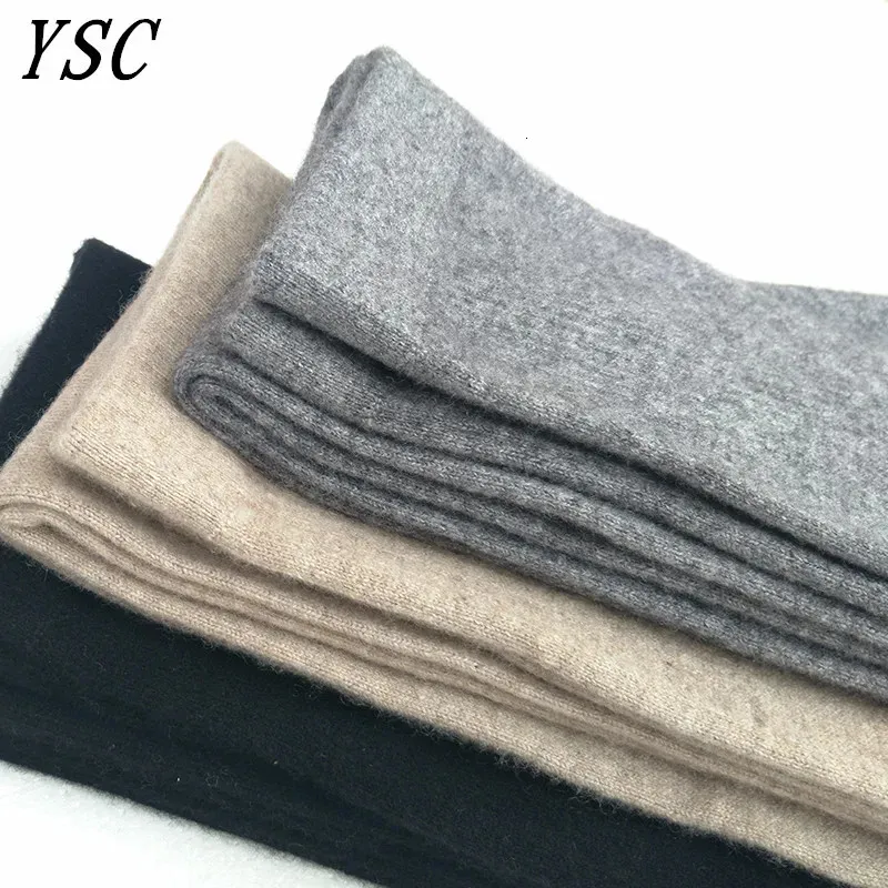 YSC style Women Cashmere Wool Pants Knitted Soft warmth Long Johns Spandex Leggings High-quality Slim fit style240321