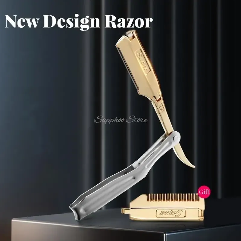 Razor Antiscratch Safety Rakning Razor Razor Retro Mäns manuell knivhållare Byt blad Barberverktyg för män gåva med 20 blad