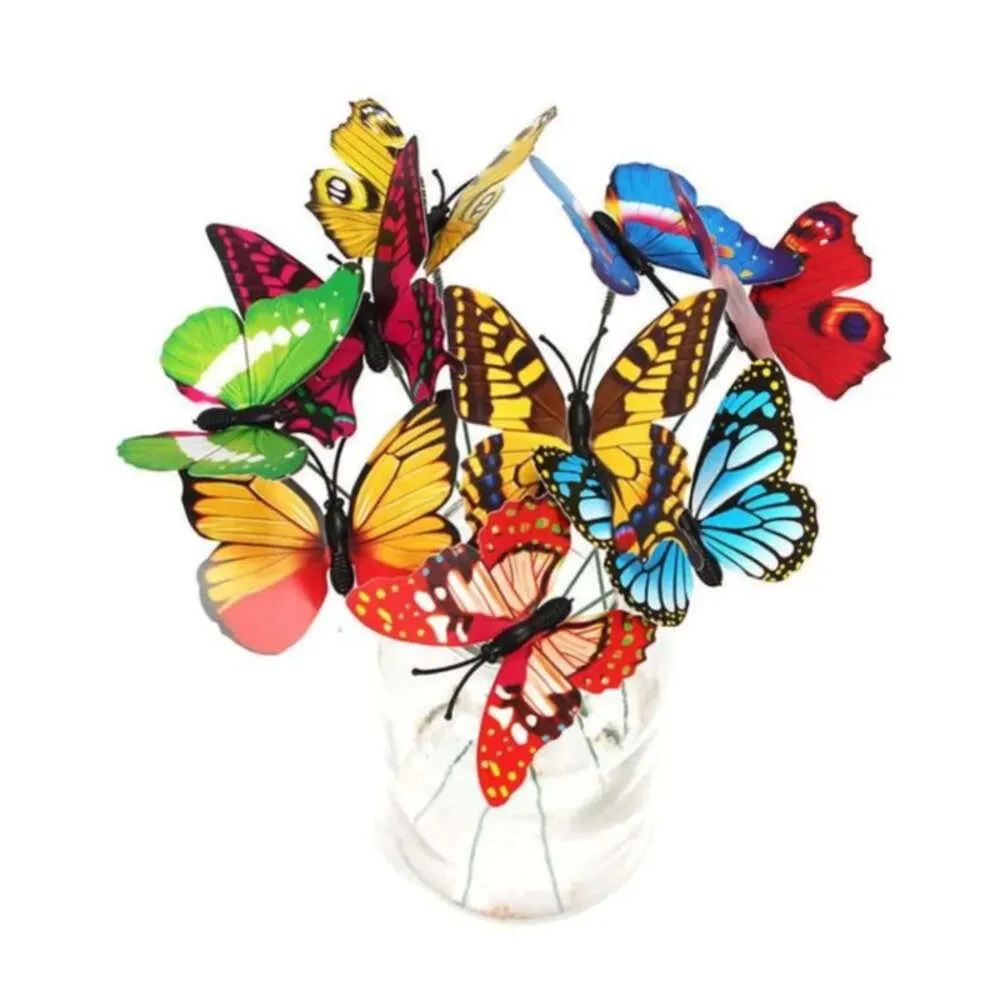 Yard Garden Decorations Colorful Butterflies Planter Whimsical Butterfly Stakes Decoracion Outdoor Decor Flower Pots Decoration Wly935 ation