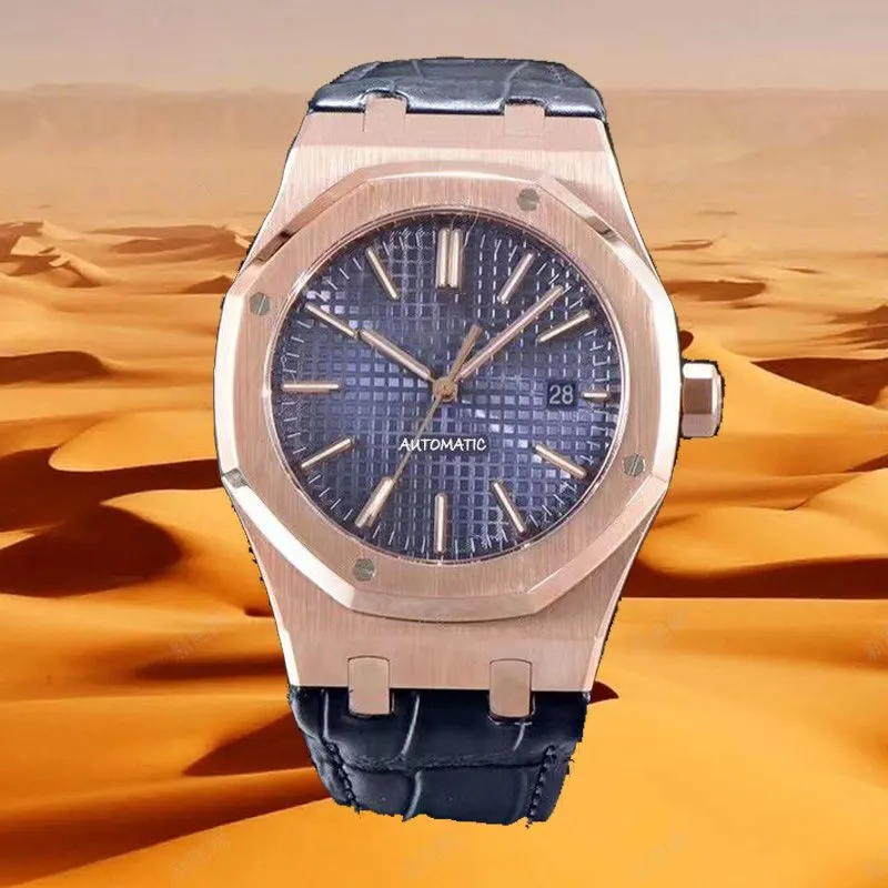 شاهد Men Movement Watches Automatic Machine حزام من الفولاذ المقاوم للصدأ مع زجاج ماء من الياقوت مع هدية الأب في مراقبة الصندوق A Dhagte