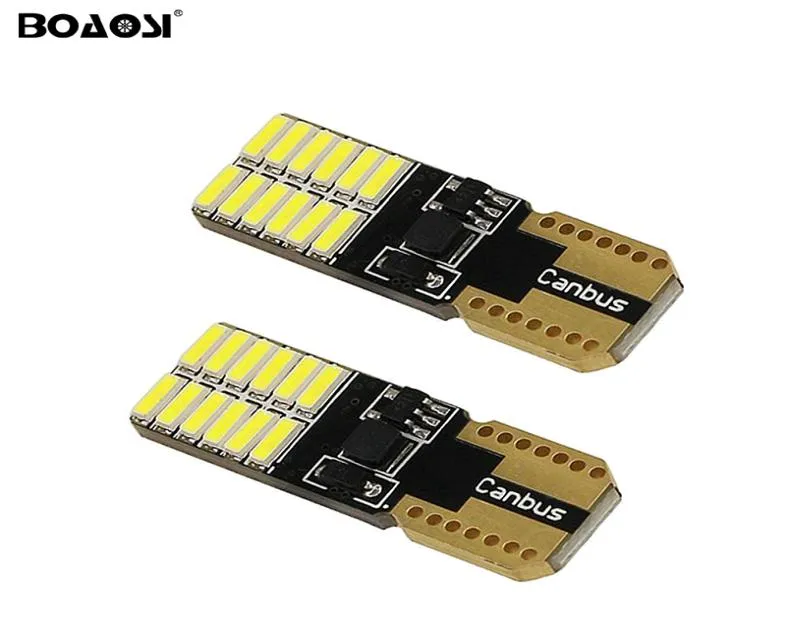 Super Heldere W5W 194 168 T10 24smd Canbus LED Parkeerplaats Kenteken Zijmarkeringswiglichten6254749