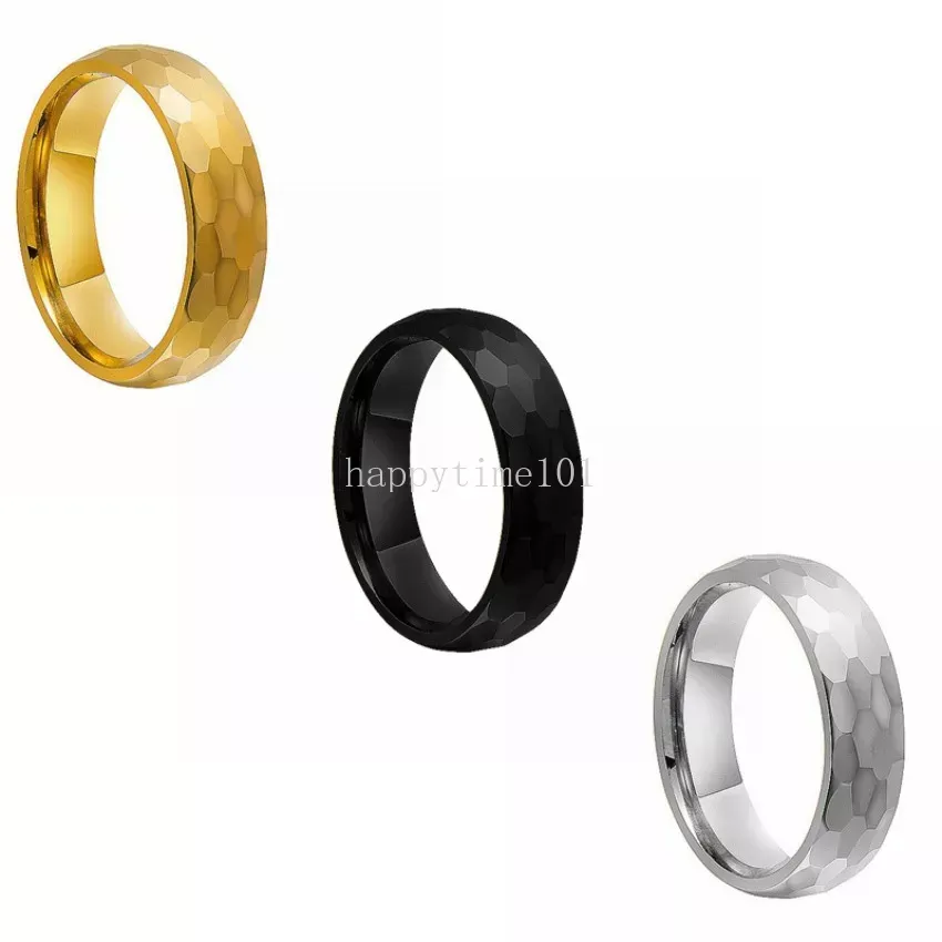 6 mm roestvrijstalen ringen band fijne sieraden verlovingsvrouwen trouwring voor mannen vrouwen