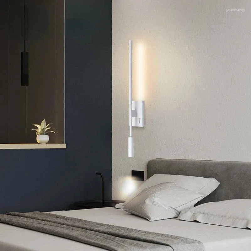 Lampes murales lampe moderne LED lampes de lecture avec interrupteur éclairage pour chevet de chambre à coucher