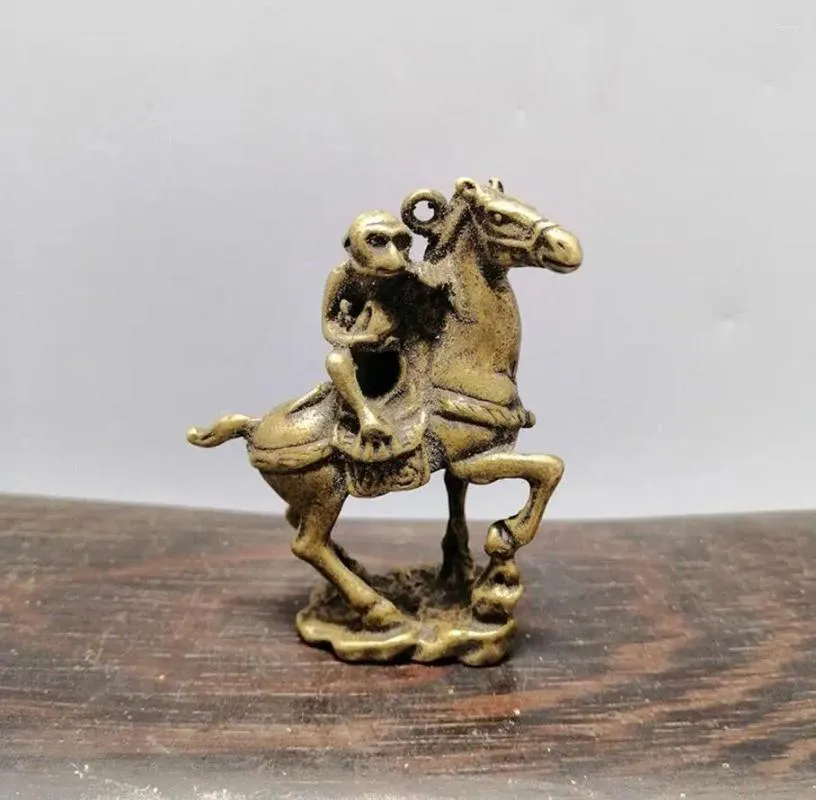 Decorative Figurines Copper Statue Bronze Chinese Zodiac Horse And Monkey Ornaments Antique Crafts