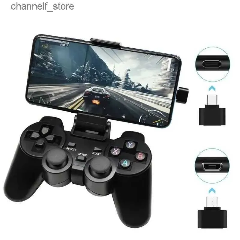 Contrôleurs de jeu joysticks Gamepad sans fil pour téléphone Android / PC // TV Box Joystick 2.4g USB Joypad PC Contrôleur pour Smart Phoney240318