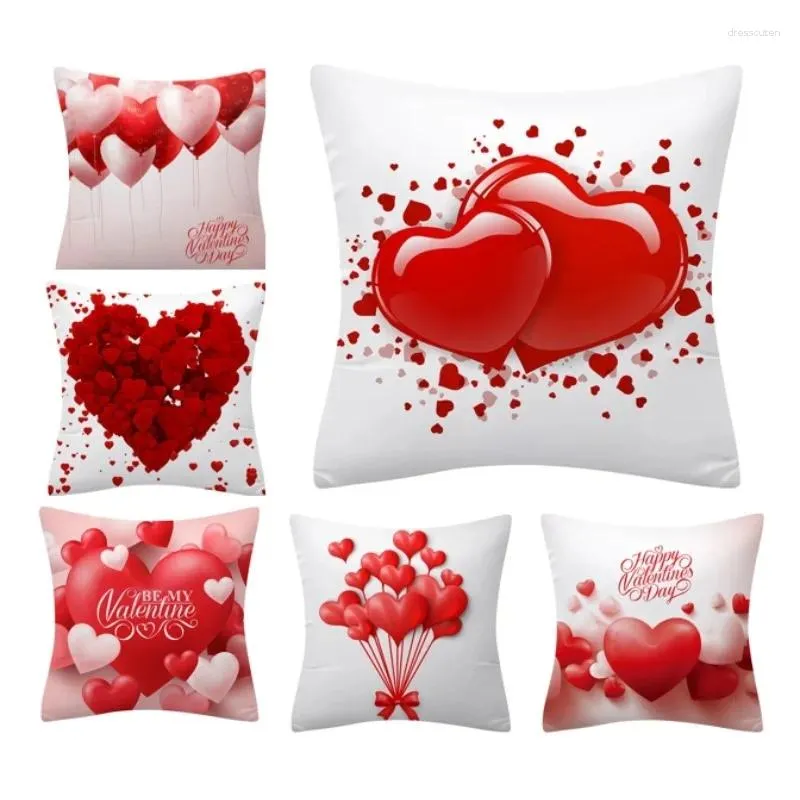 Cuscino Angelo romantico Copripalloncino 45x45 cm Federe bifacciali carine Regali di San Valentino Aggiungi un'atmosfera festosa DFa3