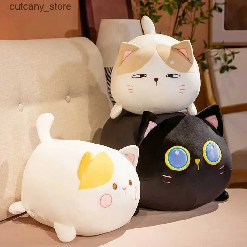 Stuffed Plush Animals 35-70cm Fat Soft Cute Cat Plush Toys Kawaii Stuffed Cat Soft Plush Sep Pillow Cushion Kids Gift L240322