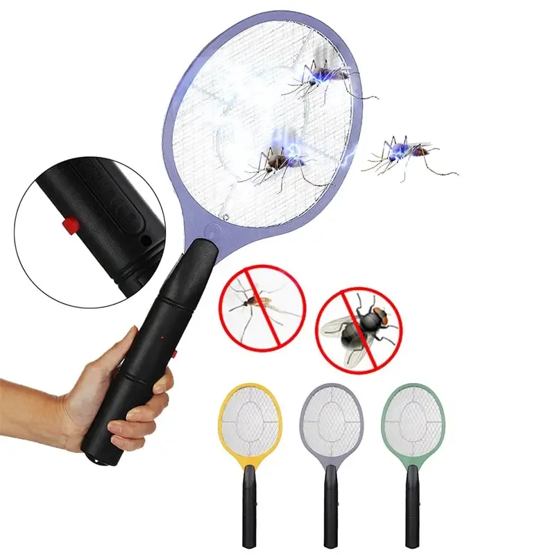 Zappers Electric Mosquito Racket Killer Electric Fly Swatter Flies Vlies draadloze batterij Power Bug Zapper Insecten Racket Doods Home Bug