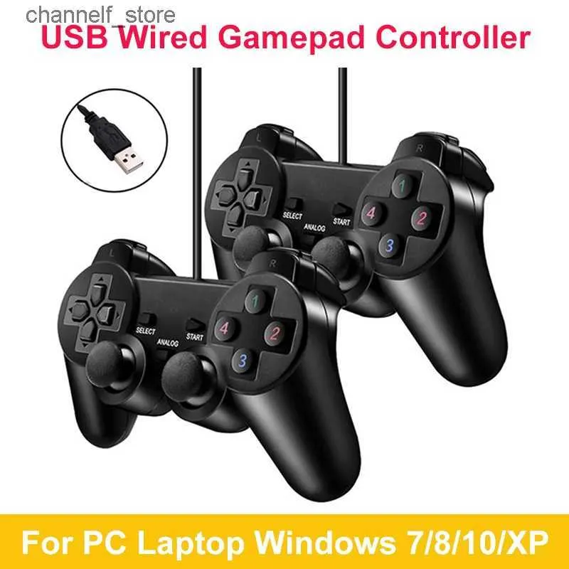 Spelkontroller Joysticks Wired USB Gamepad Controller för PC Laptop Black JoySitck JoyPad för WinXP / Win7 / Win8 / Win10 för Raspberry Pi Retropiey240322