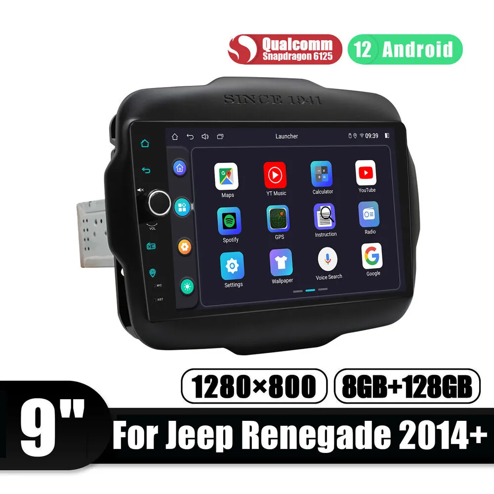 8+128GB für Jeep Renegade 2014+ JOYING Android 12 Octa Core 9" Autoradio 4G LTE GPS