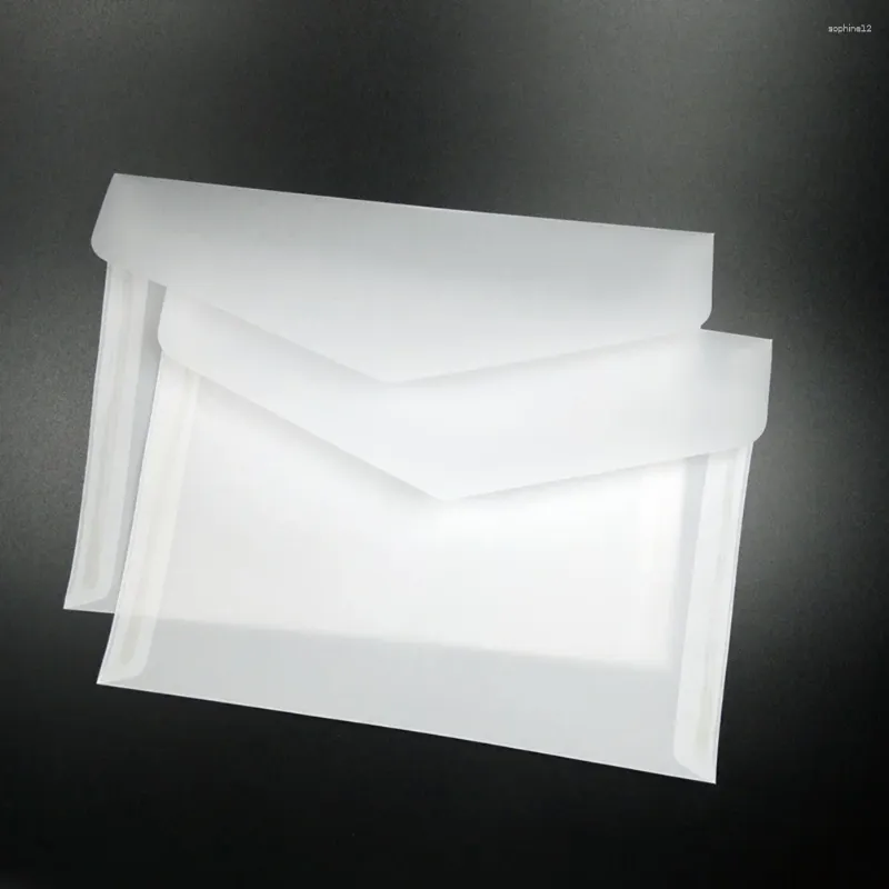 Gift Wrap 50 Pcs Open The Window Greeting Cards White Envolope M Security-tinted Envelope