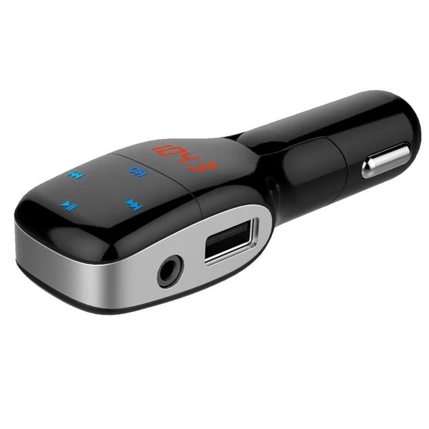 Araba şarj cihazı MP16 Bluetooth kiti MP3 çalar Hands- Kablosuz FM Verici Destek Mikro TF Kart u Disk Cep Telefonu Damlası için Destek Otikm