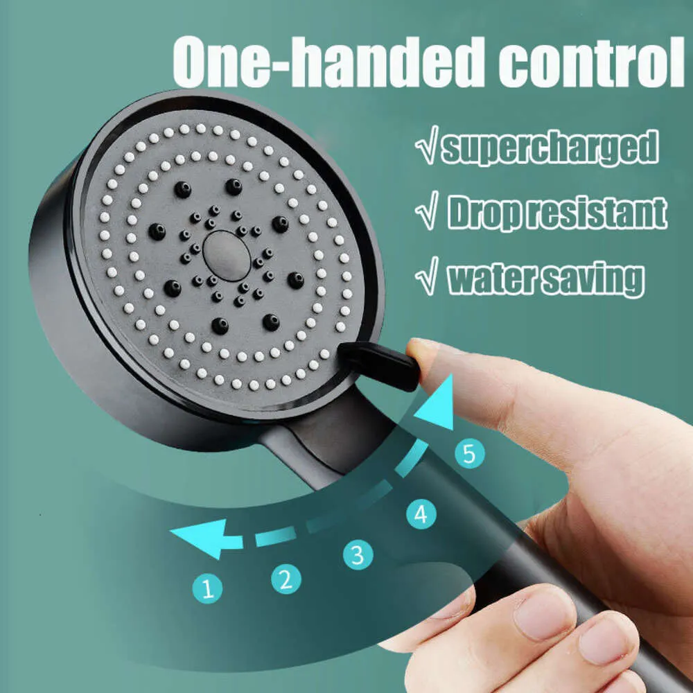 Novo Novo 5 modos ajustável de alta pressão poupança água massagem cabeça chuveiro acessórios do banheiro