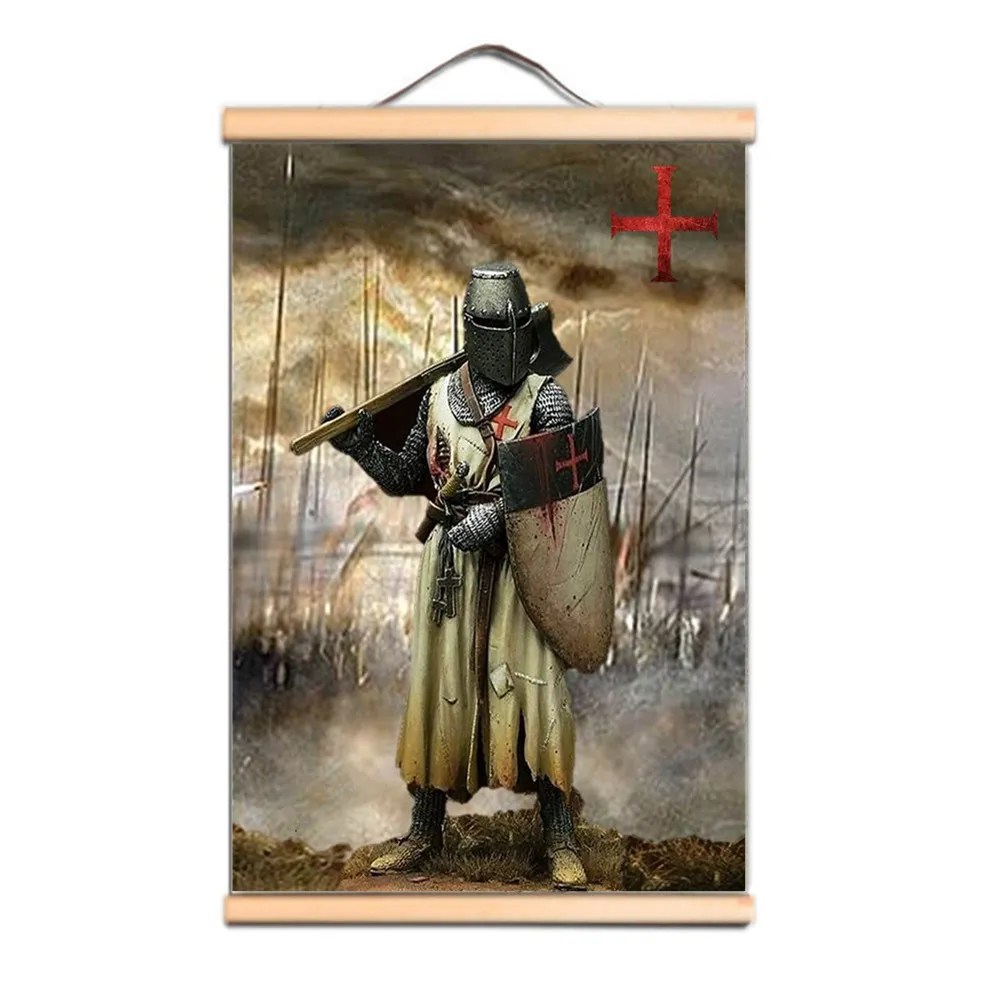 Masonic Knights Templar Decor - Vintage Crusades Wall Art, Medieval ...