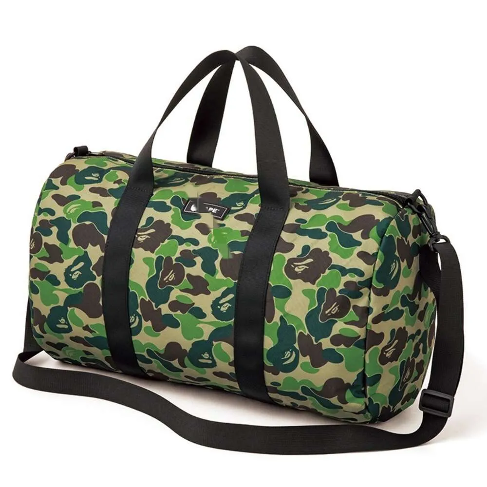 Дизайнерская сумка Ape Bapestar, японский журнал, зеленый камуфляж, для путешествий на открытом воздухе, анти-матросская сумка на плечо, цилиндрическая сумка для переноски