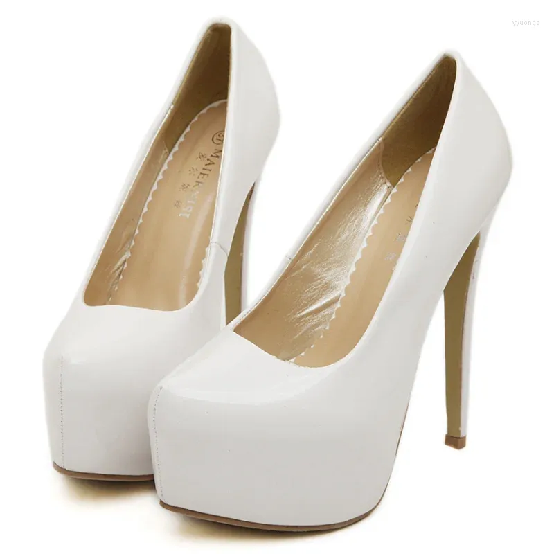 Jurk Schoenen LUIPAARD LAND Vrouwen Sexy Rode Elegante Temperament Mode Waterdichte Hoge hakken Werk Party 15 cm Hak WZ