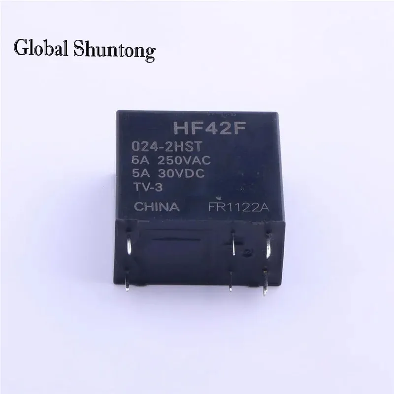 10PCS HF42F 024-2HST FTR-F4AK024T F4AK024T 24V DC 5A 250VAC 5A 30VDCパワーリレー2ポール5A TV-3 HF42F-024-2HST 2403077