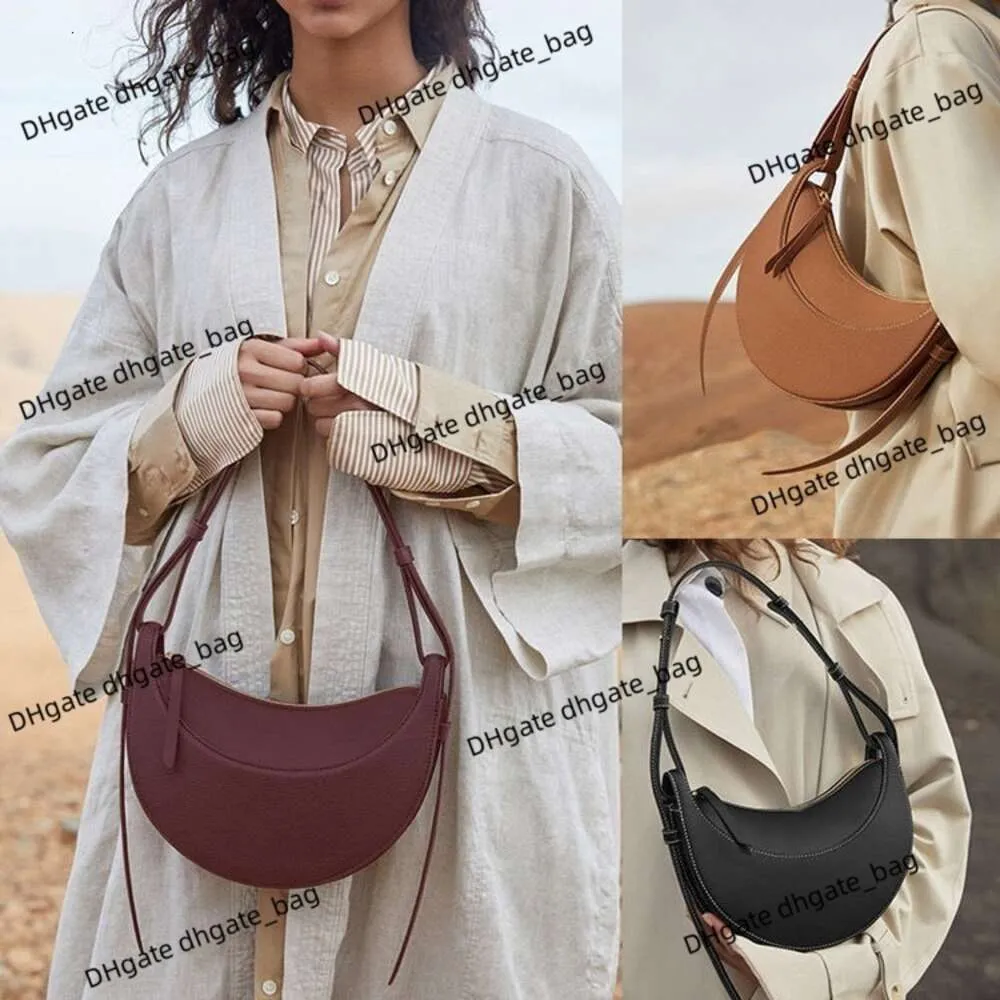 Bolsa de moda francesa polen crescente saco novo topo couro cruz corpo meio meses saco luxo único ombro axilas commuting womens tote bag