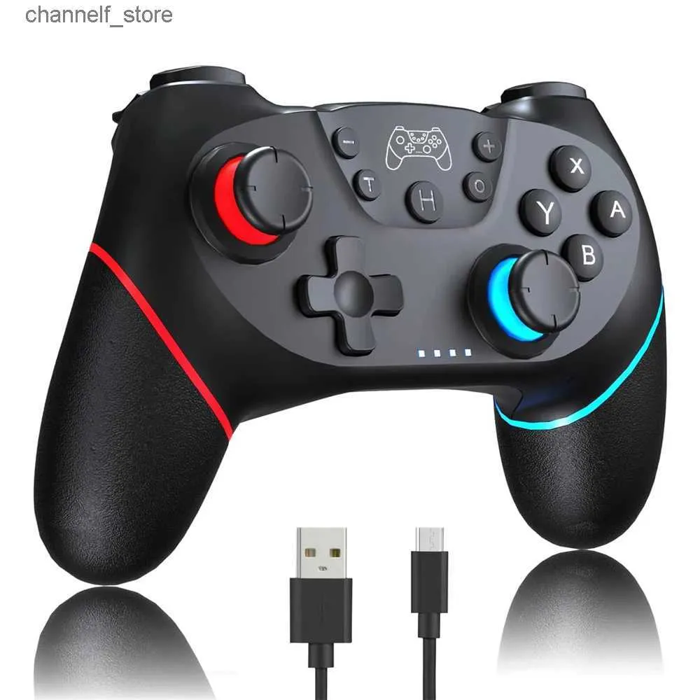 Spelkontroller Joysticks Trådlös Bluetooth-kompatibel styrenhet för NS/NS Lite/NS OLED Console GamePad Controle för Android PC Joystick med 6-axely240322