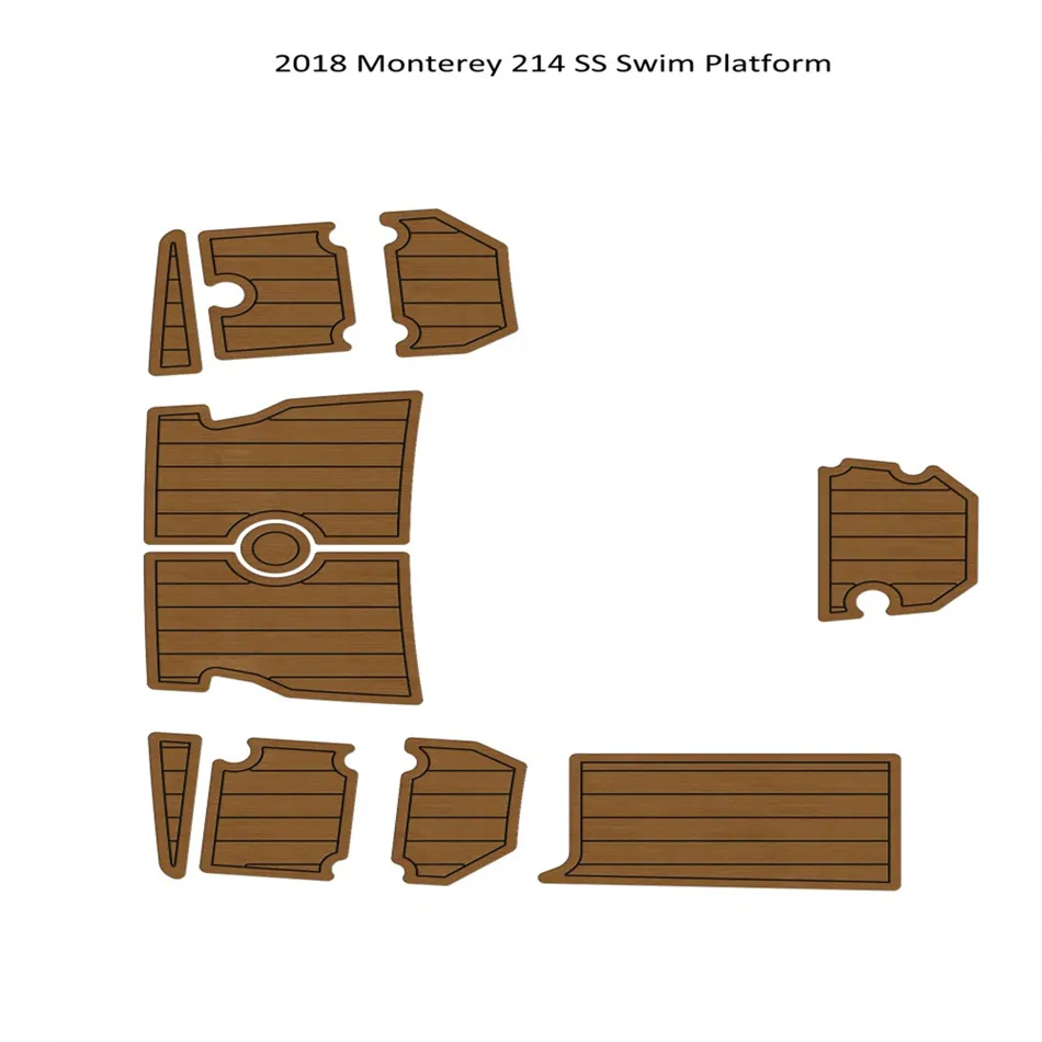 zy 2018 Monterey 214 SS Swim Platfrom Step Pad Boat EVA Foam Faux Teak Deck Floor Self Backing Ahesive SeaDek Gatorstep Style Floor With Good Quality