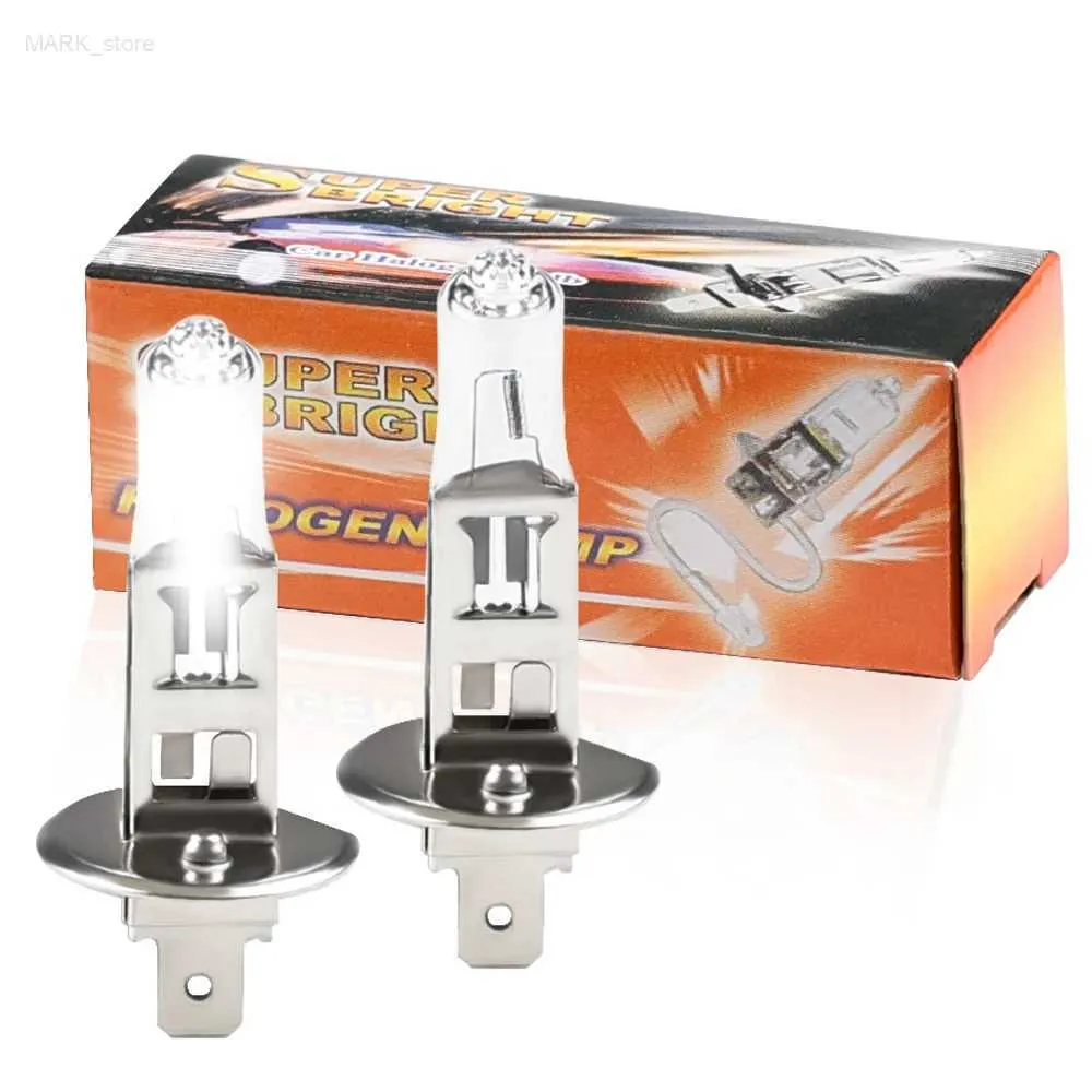 Andere Autolichter 1 Paar 12V H1 55W Halogenlampen gelbes 4300K transparentes Glas AutoscheinwerferL204