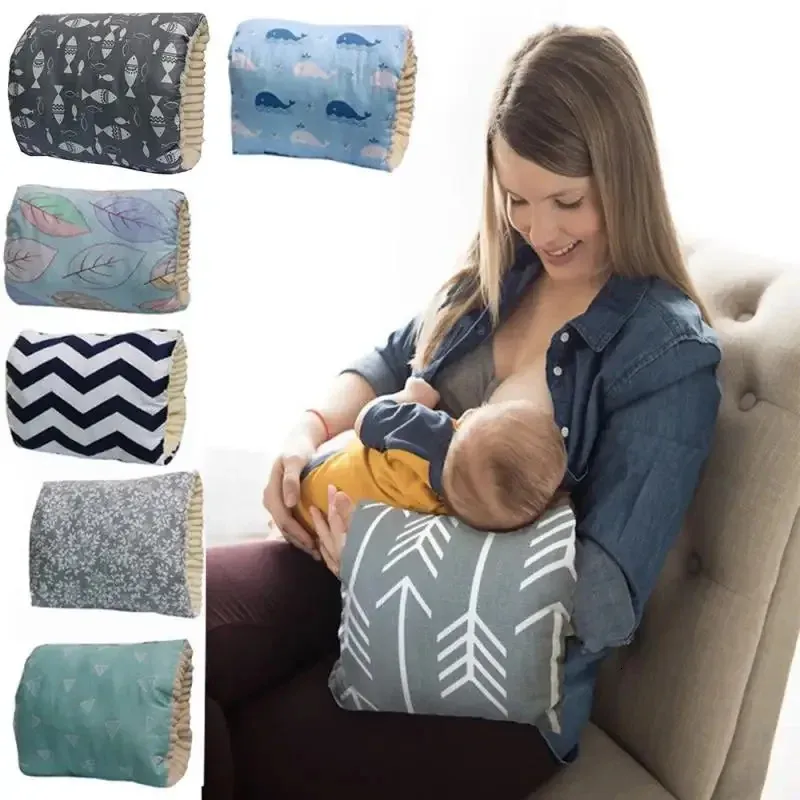 Baby Breastfeeding Pillow Pure Cotton Plus Velvet Feeding Arm Cushion borns Nursing Pillows Maternity Infant Supplies 240313