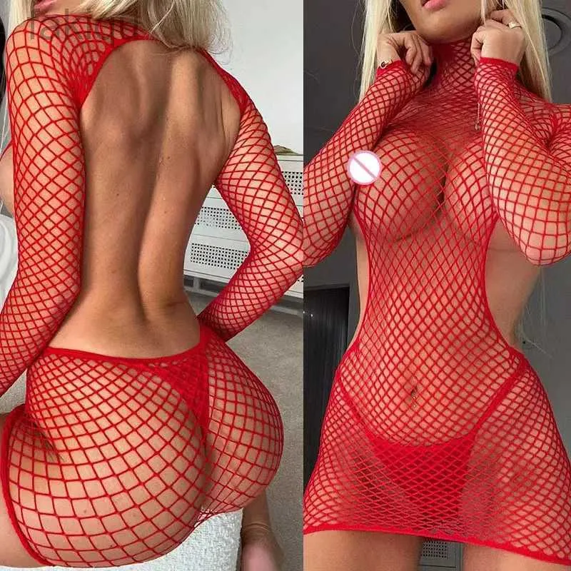 Sexy Set Hot Sexy Lingerie Woman Underwear Erotic Fishnet Dress Sexy Bodystockings Women Porn Mesh Sex Suit Erotic Clothes Sexy Pajamas 24322