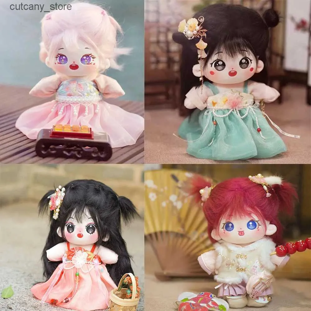 Stuffed Plush Animals 20cm Chinese Antique Sty Cosplay Naked Stuff Doll Idol Baby Dolls Kawaii Customization Star Toys Souvenir Fans Colction L240322