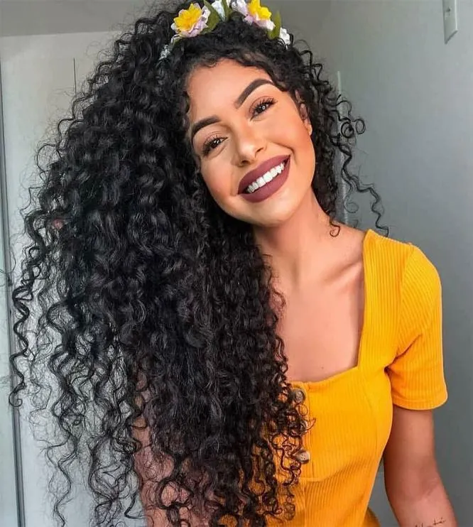 Perruque de cheveux humains bouclés 360 perruque frontale en dentelle pré-épilée avec des cheveux de bébé brésiliens bouclés profonds noeuds invisibles naturel péruvien Remy2739264