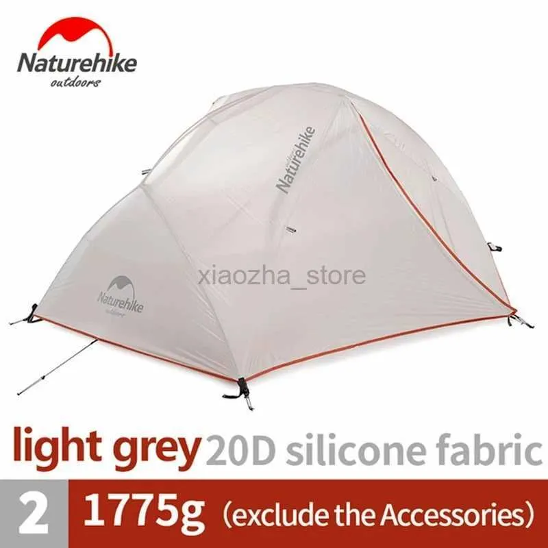 Tendas e abrigos Naturehike Tent atualizado Star River Camping Tent Ultralight 2 Person 4 Season 20D Silicone Tent à prova de vento com tapete grátis NH17T012 240322