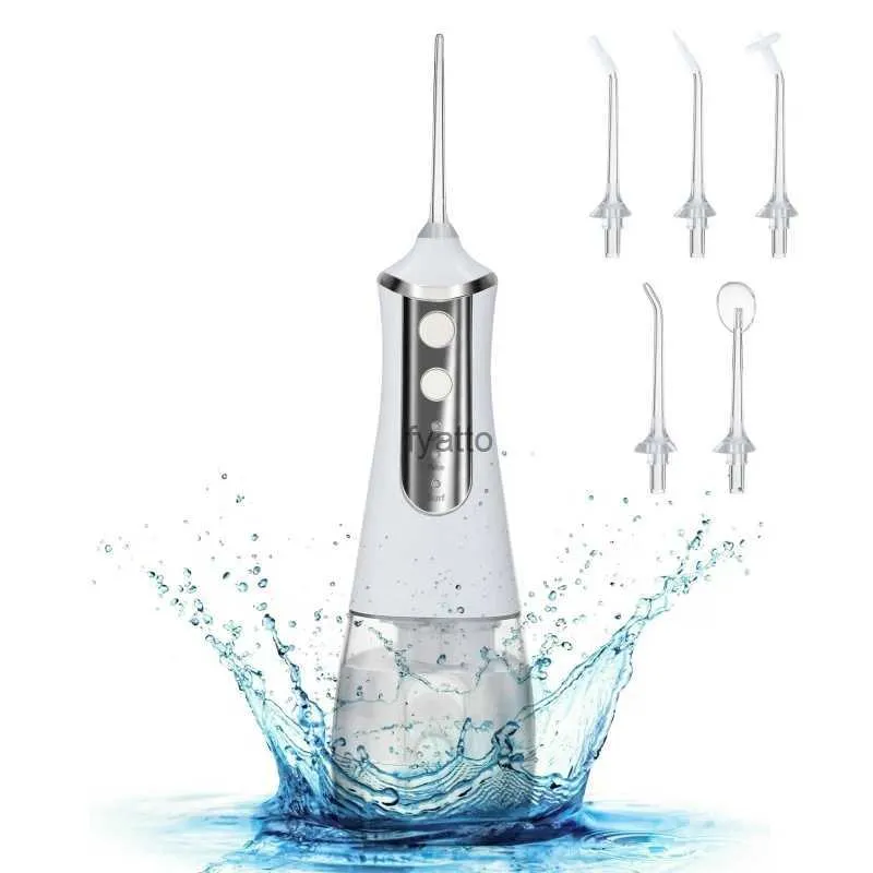 Andra apparater Portable Oral Irrigator Sink Dental Spray Tool Picking and Cleaning Teeth 300 Ml 5-Nozzle Oral Cleaning Machine H240322