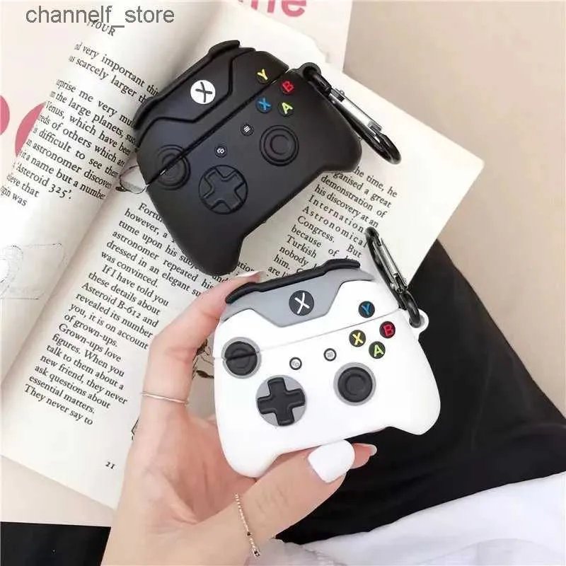Earphone Accessories 3D Cute Cartoon Silicone Gamepad Controller Wireless Earphone Charging Box Case Cover For Airpods 1 2 3 2021 Pro 2022Y240322