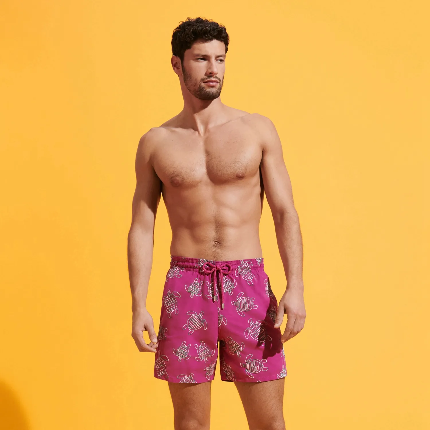 Vilebre Pantaloncini da uomo Bermuda Pantaloncini Boardshorts UOMO SWIM SHORTS TORTUES MULTICOLORES Trunks Uomo Surfwear Bermuda Beach Short Turtles Estate 89720