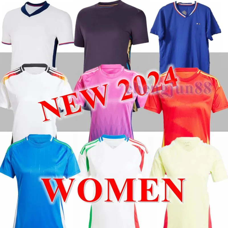 2024 FEMMES Football Jersey Nouvelle équipe nationale 2025 24 25 Maillot de football Espagne Italie Allemagne Portugal Italie Mexique Chemises uniformes