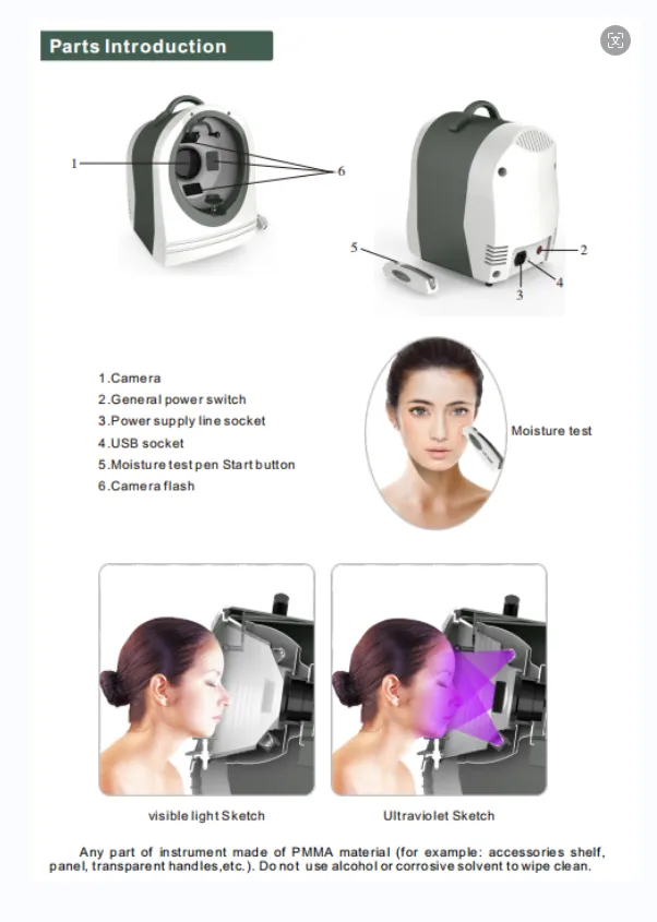 Bester Preis 3D Gesichtsfunktion Hautdiagnose Instrument Gesichtsfeuchtigkeitstest Gesichtsanalyse Schönheitssalon