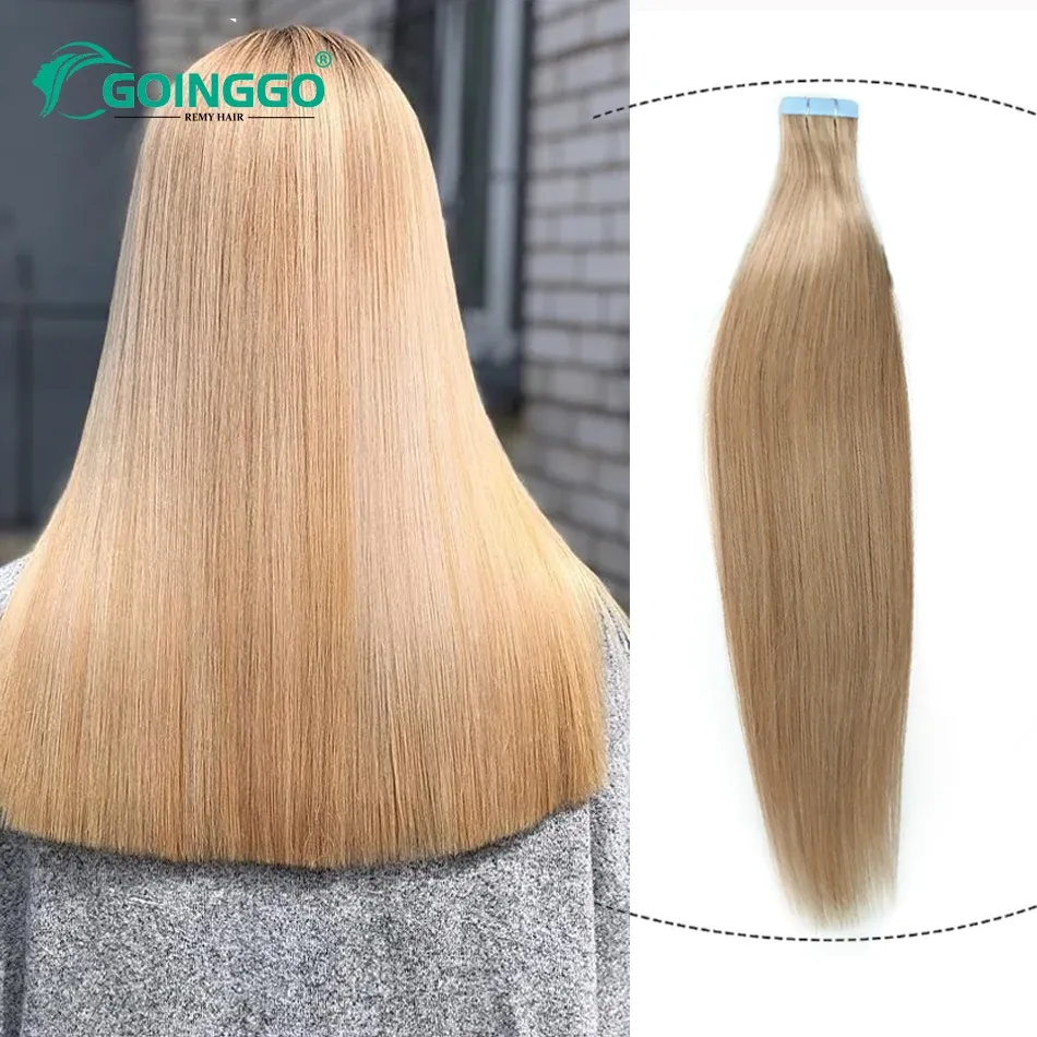 Erweiterungen 18# Straight Tape Ins Extensions Dirty Blonde Real natürliches menschliches Haar Keratin Kapsel Hautschussklebeband Haar 1226inch