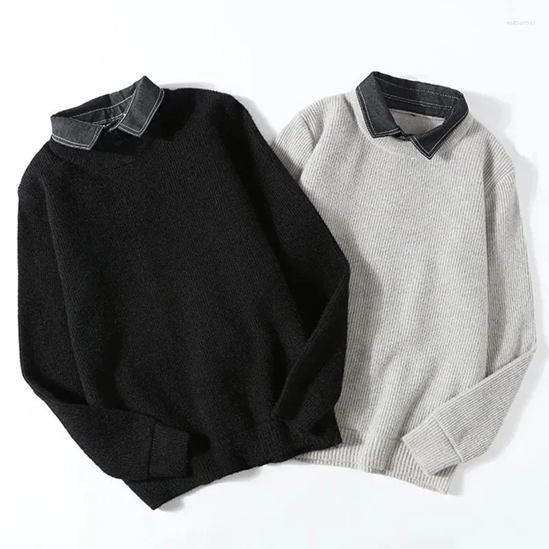 Pulls pour hommes Hiver 2024 Marque Pull en cachemire Hommes Pulls tricotés pour hommes Jeunes Slim Knitwear Homme C66