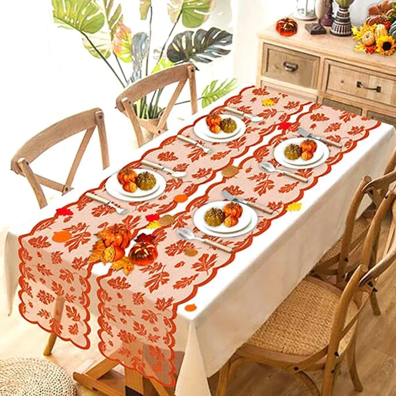 Mantel 1 pieza mantel decorativo para Festival de cosecha mesa de comedor decoración de restaurante de otoño encaje exquisito duradero