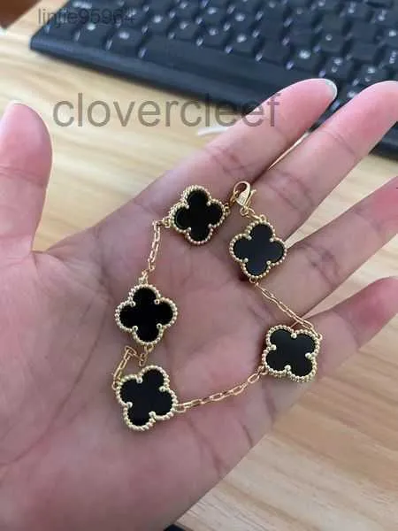 Cleef Four Leaf Clover Jewelrys Van Clover Bracelet Bracelets Designer Van Clover Bracelet Charme pour Femme Or 18 carats Blanc Rouge Bleu de Perle Lien 4 Feuilles 5 Fleurs Love Je