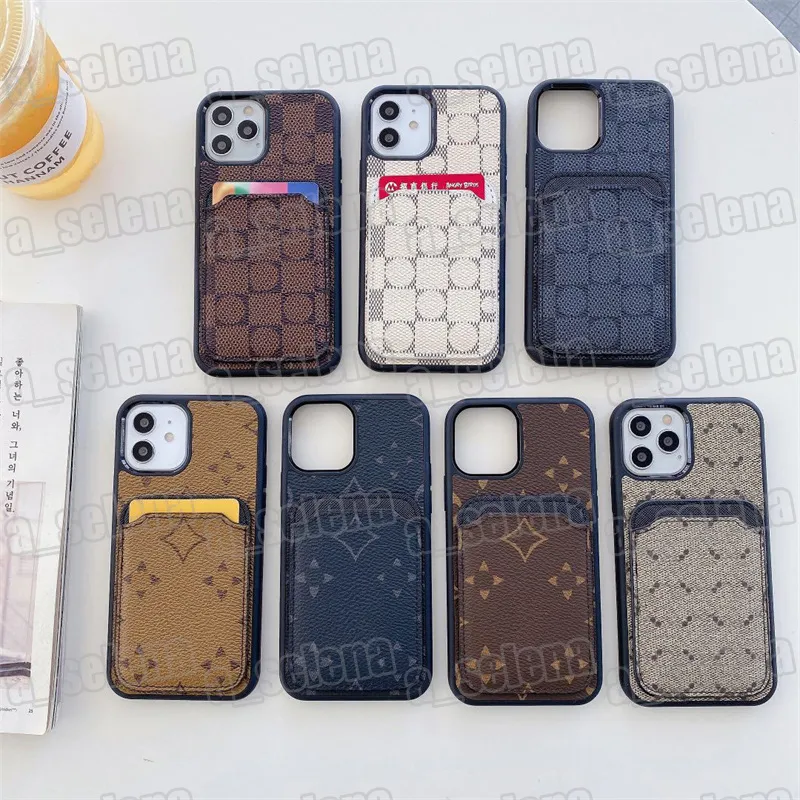 Designer-Handyhüllen aus Leder für iPhone 15 Pro Max 14 13 12 11 L iPhone15 15ProMax Fashion Back Cover Luxus Mobile Shell Kartenhalter Taschenhülle