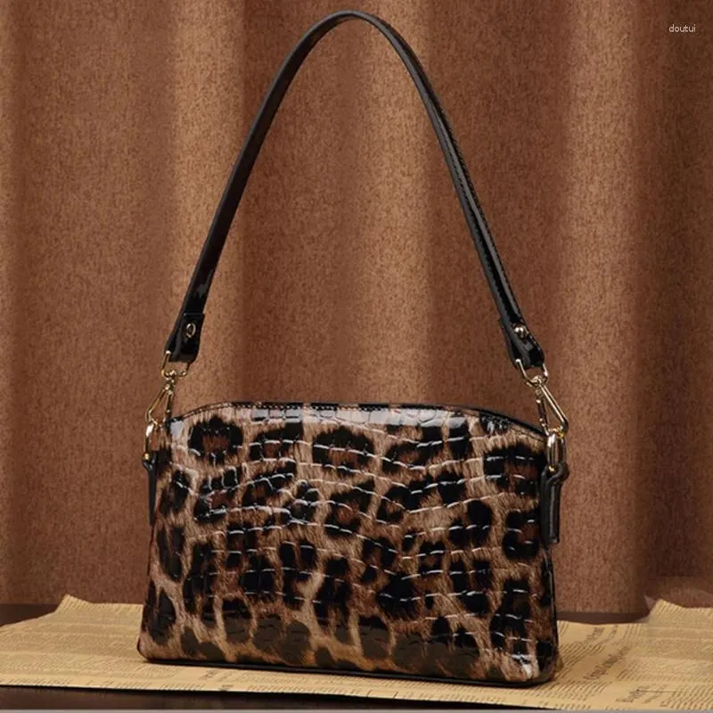 Torby na ramię Leopard Drukuj damska torba luksusowa torebka oryginalna skórzana wszechstronna trend pod pachami