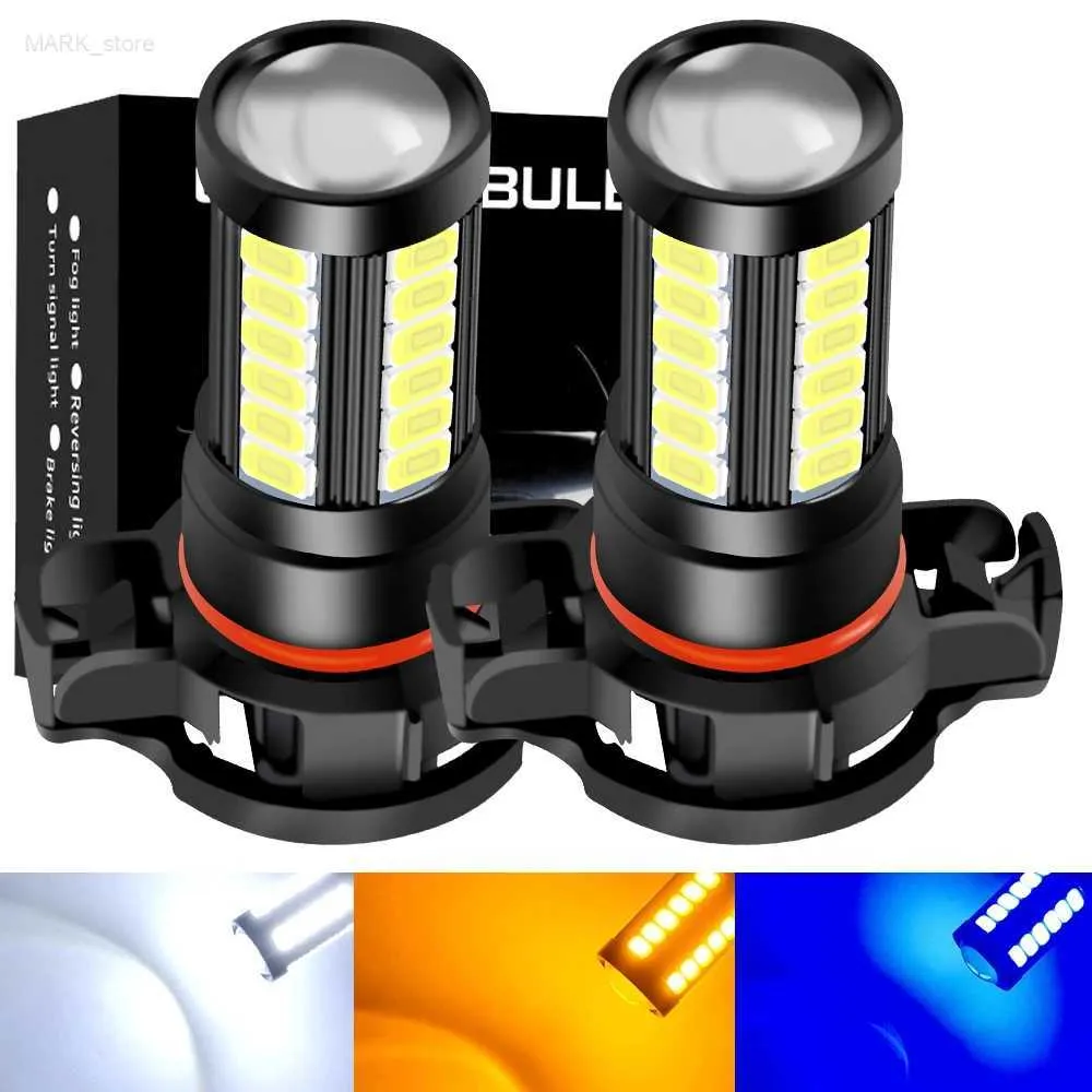 Outras luzes de carro 2 PCS PSX24W H8 H11 H16 JP EU PSX26W 9006 HB4 9005 HB3 P13W 5730 Chip LED Bulbo Automotivo Anti nevoeiro Automático DRL Luz Branco AmareloL204