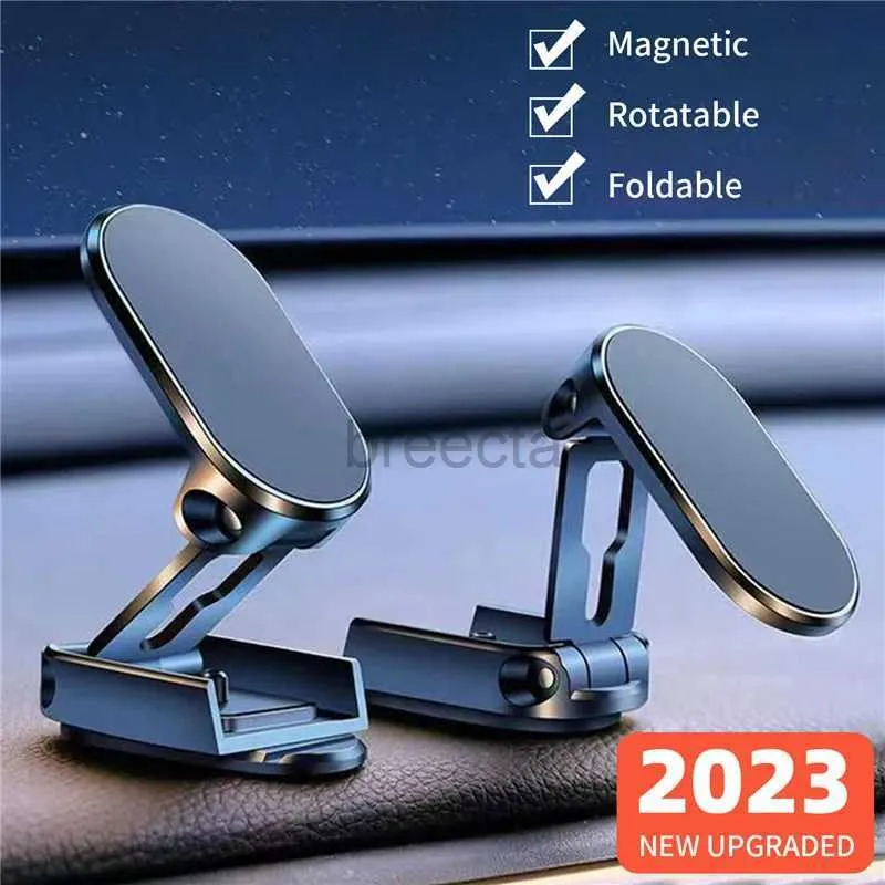 Cell Phone Mounts Holders Foldable Car Phone Holder 720 Rotation Holder Support For iPhone 14 13 12 11 Magnetic Mount Mobile Cell Phone Stand GPS 240322
