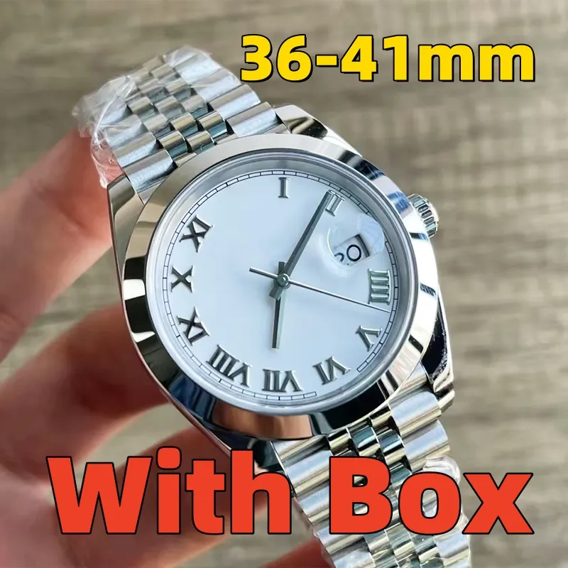 Relojes de diseño Reloj para hombre de lujo Reloj de mujer de alta calidad Movimiento mecánico automático Placa de dial 36/41 mm Luminoso Reloj de pulsera de zafiro resistente al agua con caja