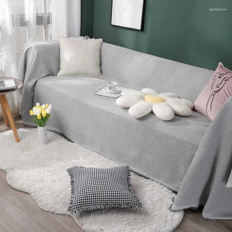 Coperte Coperta da tiro Copriletto caldo solido in stile nordico sul divano decorativo con copertura in peluche antipolvere traspirante