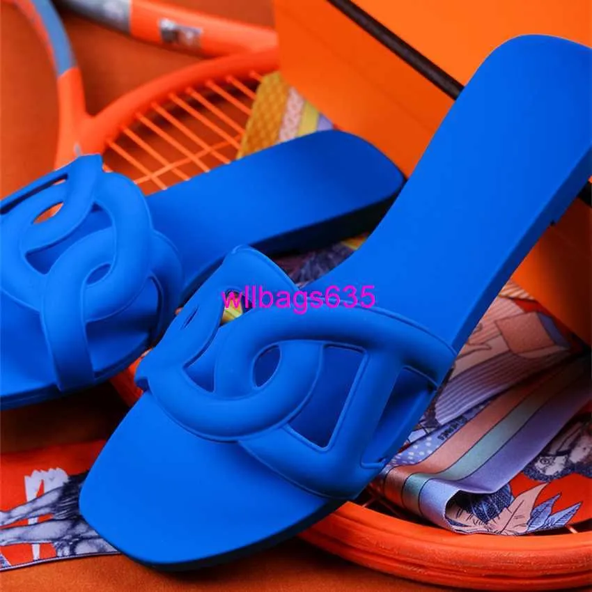 Aloha rubberen sandalen damesslippers varkensneus platte bodem naar buiten dragen koele pantoffels voor dames zomer nieuwe toeristische vakantie één woord strand met logo HBRZ44